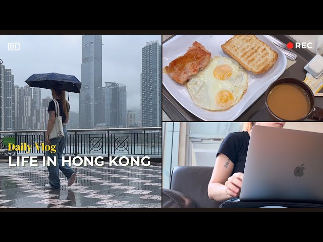 Hong Kong Vlog 🇭🇰 Daily life | Its raining a lot! Breakfast at café de Coral and walking around