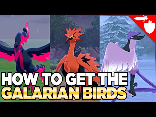 How to Get Galarian Birds, Articuno, Zapdos, & Moltres in Pokemon Sword and Shield DLC Crown Tundra