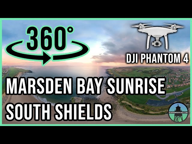 Aerial 360 Photography DJI Phantom 4 Drone - Marsden Bay Sunset, South Shields