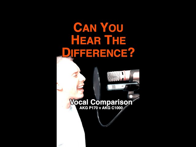 Can You Hear The Difference? Vocal recording AKG P170 v C1000 #shorts #compare #singer #studio #sing