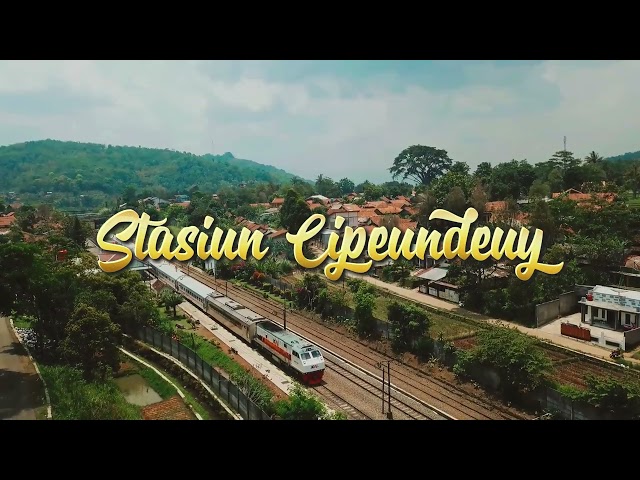 Enjoying the Beauty of Cipeundeuy Station | Train Drone Footage