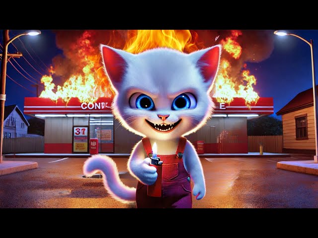 Cute Cat😻 burns down Convenience Store for revenge🔥#cat #ai #catlover #catvideos #cutecat #aicat