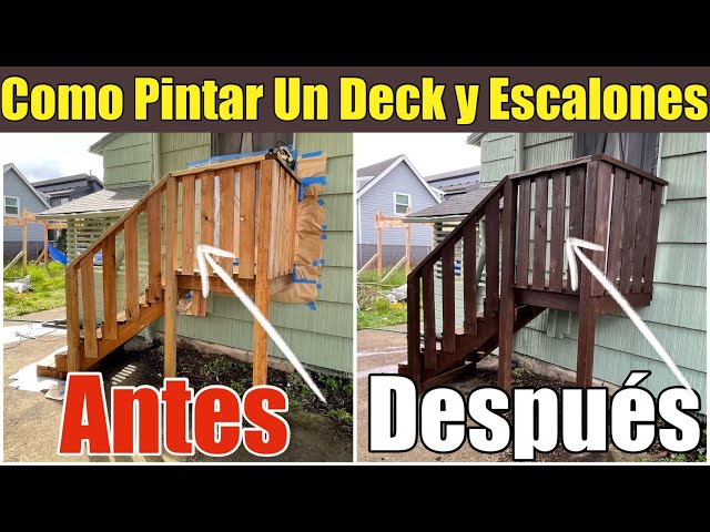 Como Aplicar Stain A Un Deck y Escalones De Madera En 30 Minutos Pasó A Paso Rápido y Sencillo DIY