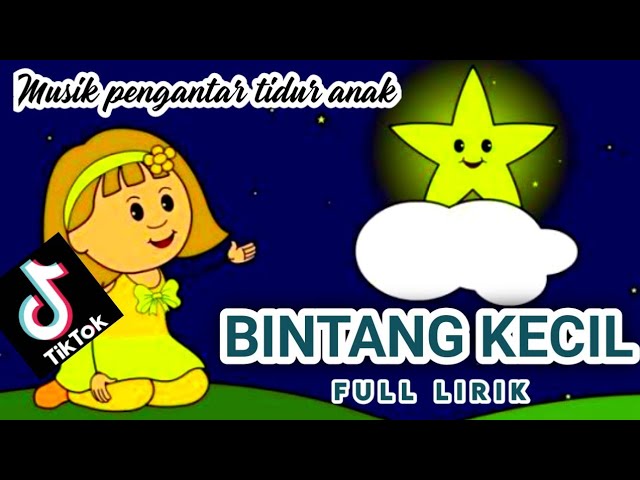 Bintang kecil di langit yang tinggi - KARAOKE lagu anak nusantara Full lirik