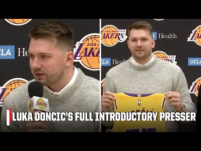 Luka Doncic introduced as a member of the Los Angeles Lakers [FULL PRESS CONFERENCE] | NBA on ESPN