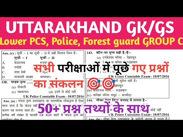 उत्तराखंड Important Gk Questions। LOWER PCS ।#uksssc #uttarakhand_gk #ukpscgk #gk #gkquiz #lower_pcs