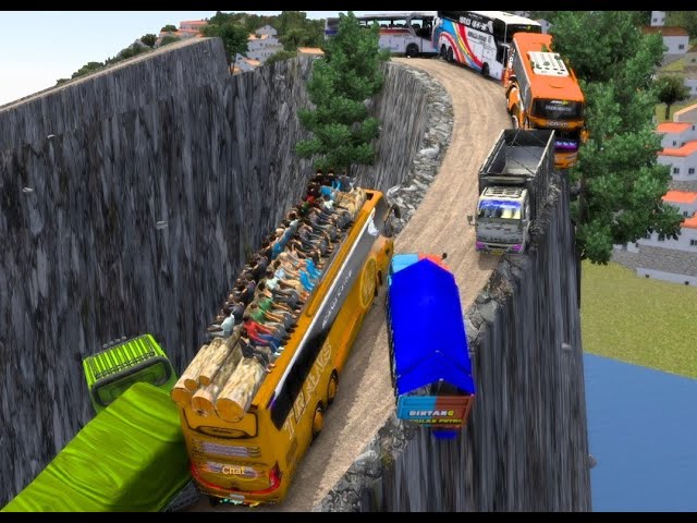 Driver Carrying Overload Passenger ! World Most Dangerous Road in The World - Euro Truck Simulator 2