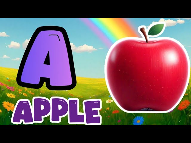 Phonic Songs with Words in 3D| A For Apple| ABC Alphabet Song| Rhymes & Sound Part -7