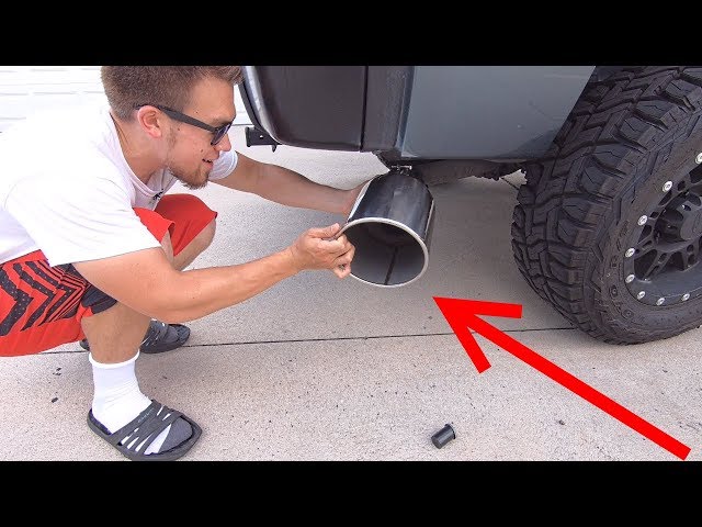 V8 GAS SILVERADO GETS A NASTY 8" EXHAUST!!!