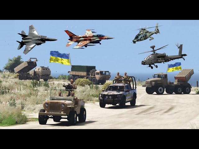 Fighter Jet vs Military Weapons Convoy | GTA 5 Gameplay