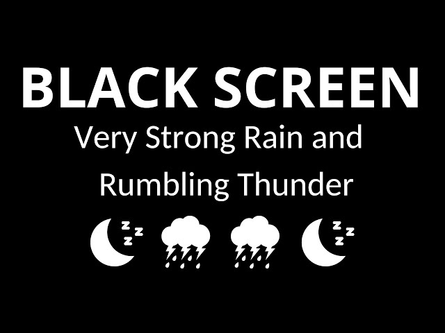 Heavy Rain and Thunderstorm | Try listening for 3 minutes | Fall Asleep Fast - Insomnia - Study