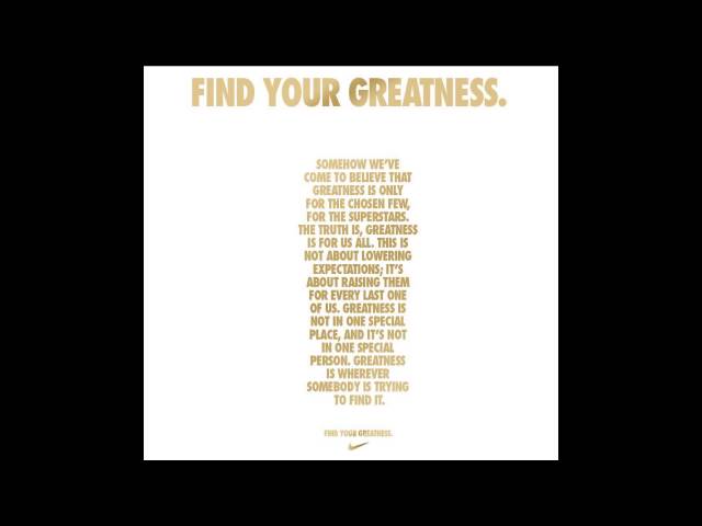 Nike - Find Your Greatness (Soundtrack)