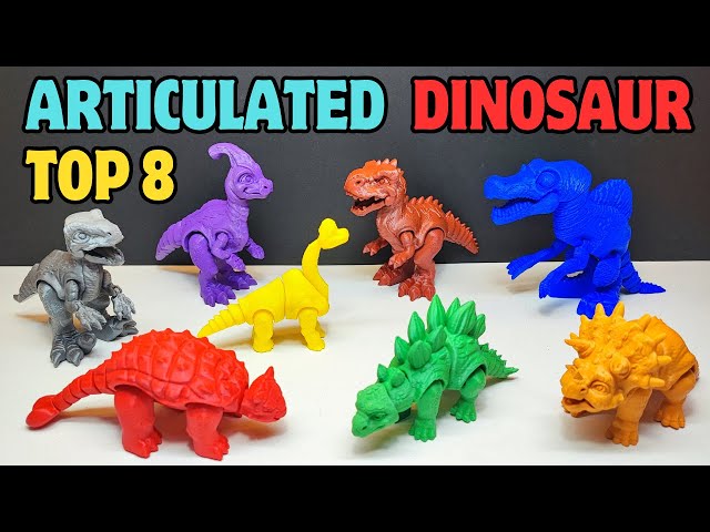 Top 8 Articulated Dinosaurs to 3D Print _ S4 | 3D Printed Animals Toys