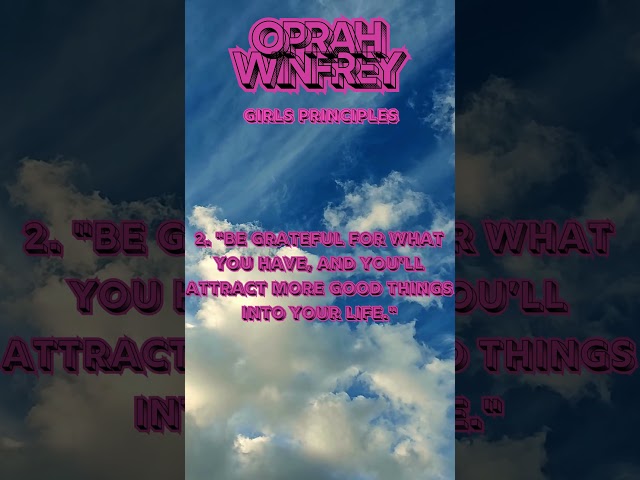 🌟5 Principles of Self-Realization by Oprah Winfrey🌟