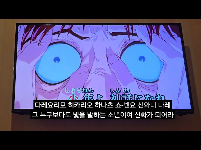 신세기 에반게리온 OP 「잔혹한 천사의 태제(残酷な天使のテーゼ)」를 일본 노래방에서 불러보았다!!