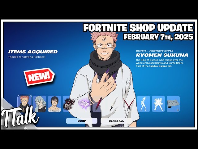 *NEW* JUJUTSU KAISEN WAVE 2! Fortnite Item Shop [February 7th, 2025] (Fortnite Chapter 6)