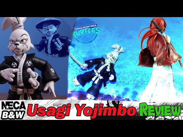 Black & White USAGI YOJIMBO NECA TMNT Action Figure Review/Comparison Too - Haulathon 2023