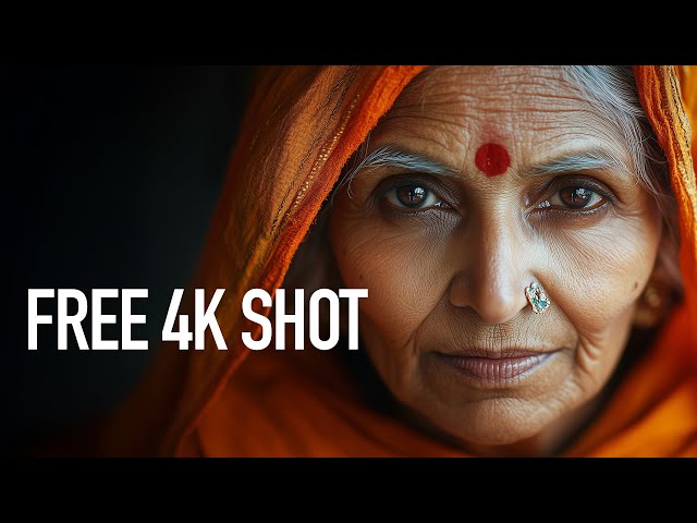 Free 4K Stock Video: Indian Woman in Traditional Attire | High-Quality Footage for Your Projects