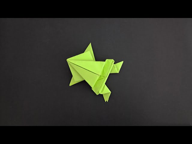 Origami jumping frog