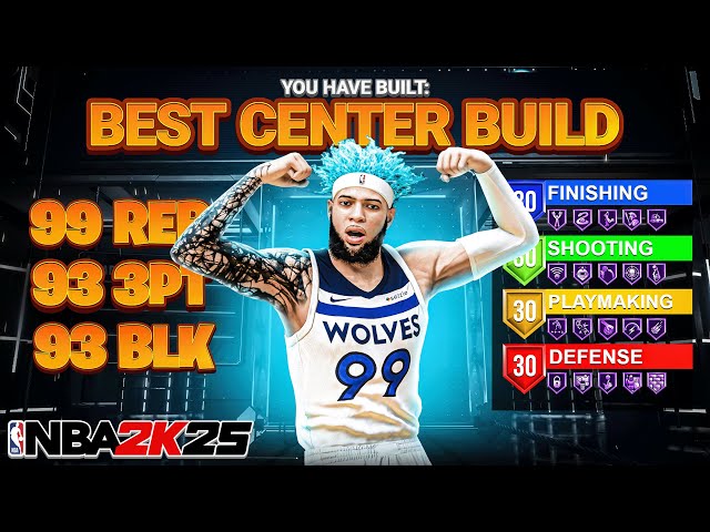 BEST CENTER BUILD IN NBA 2K25! Best ALL-AROUND BIG MAN BUILD! Best Build NBA 2K25!