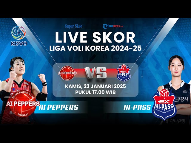 🔴AI PEPPERS VS HI-PASS - LIVE SKOR Liga Voli Korea 2024-25: Berebut Klasemen, Mega Cs Aman #voli