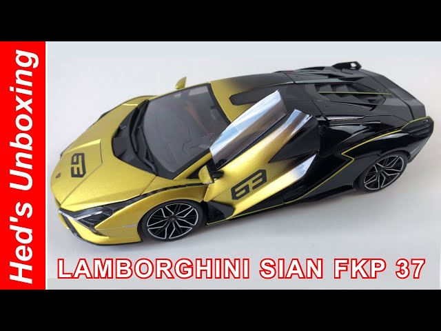 Unboxing Lamborghini Sian FKP 37 - 1/18 Die Cast Model Car by Bburago