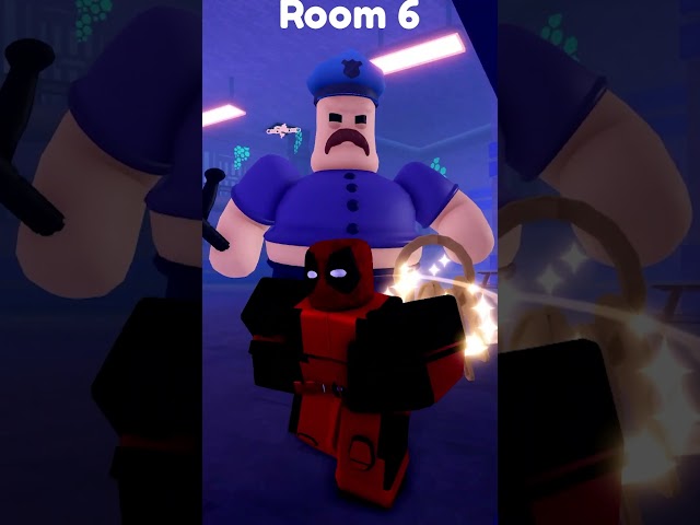 DEADPOOL escape POLICE PRISON RUN #roblox #shorts 👮