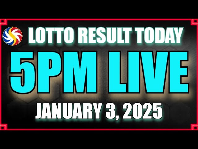 Lotto Result Today Draw Live January 3, 2025 5pm Ez2 Swertres Pcso