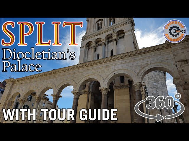 VLOG 360 Diocletian's Palace in Split, Croatia. A guided tour through the catacombs