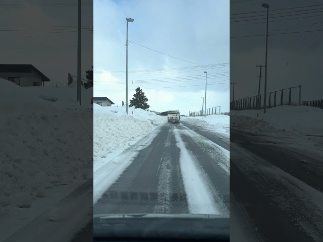 青森の今日の雪道