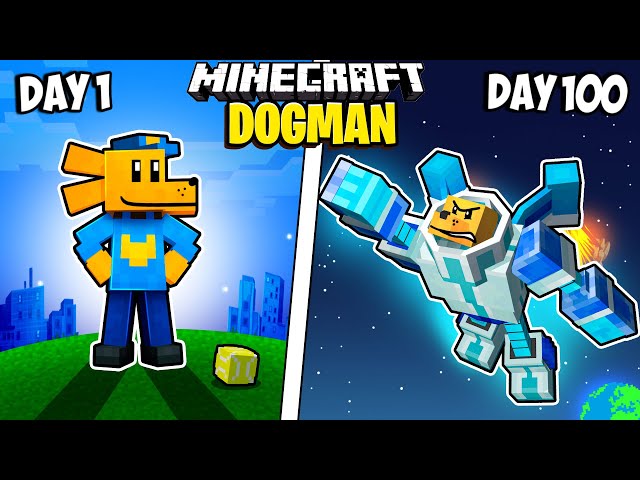 I Survived 100 Days as a DOG MAN in Minecraft