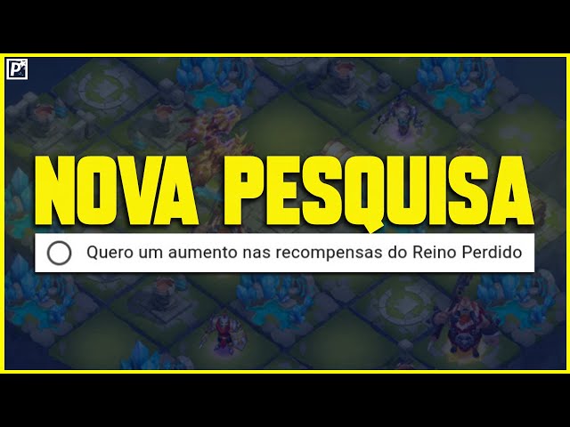 MAIS RECURSOS NO REINO PERDIDO DO CASTLE CLASH