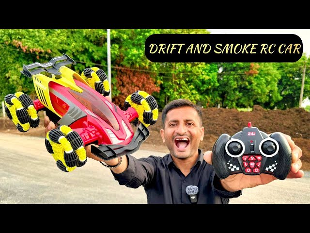 1:16 Scale and Drift with Smoke Function Remote Control Car Unboxing and Testing - JMV TOYS