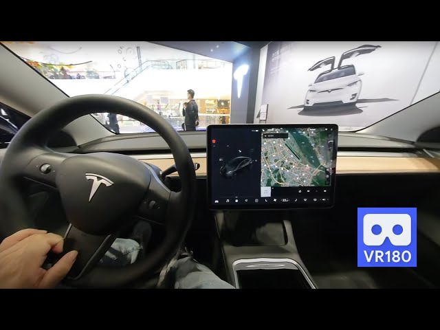 3D 180VR 4K Black Tesla Model 3 Simple Design 😍😍 VR Dream Car