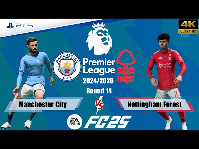 FC 25 - Manchester City vs. Nottingham Forest | Premier League 24/25 | Full Match | PS5™[4K]