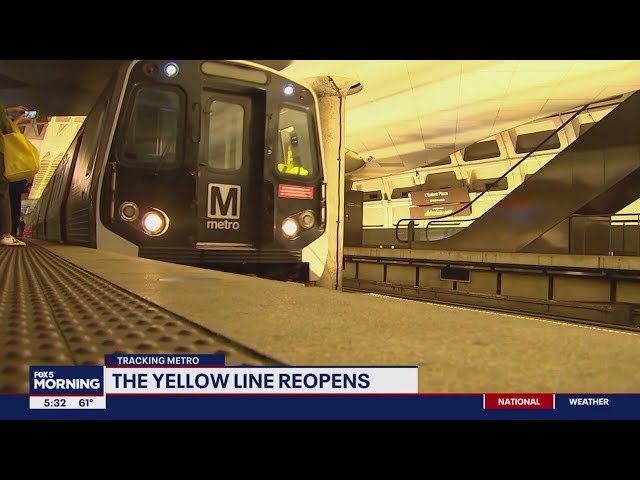 Yellow Line services resumes along Potomac River following restoration project | FOX 5 DC