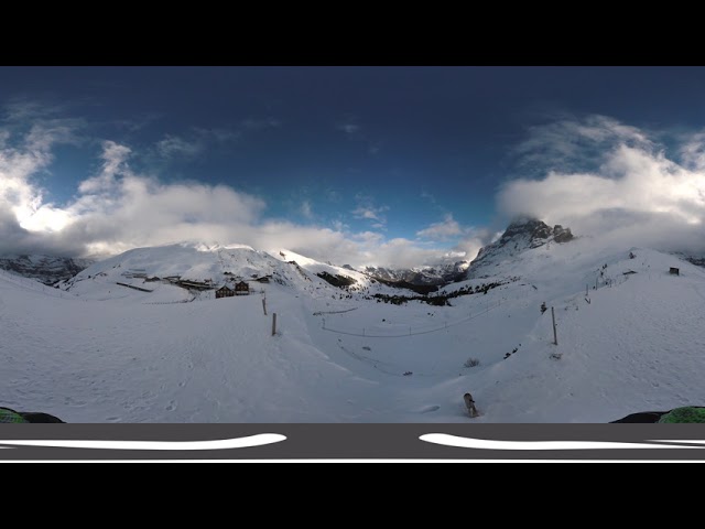 Grindelwald Scheideggwang in 360° [#VuzeXR #360-2D] with Kleine Scheidegg and Eiger mountain