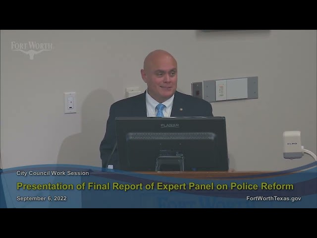 Presentation of Final Report of Expert Panel on Police Reform