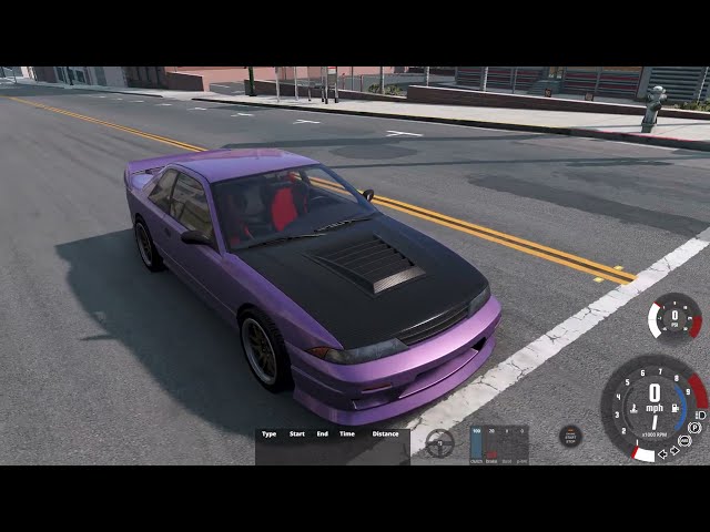 BeamNG.Drive- One of my custom builds with a RB26 hittin boost hard