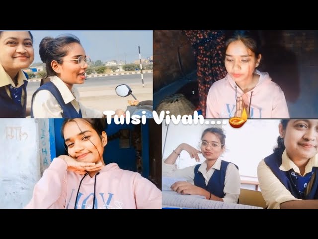 Tulsi Vivah 🪔|| collage Masti or bahut maja Kiya humne 🤣|| sadi me dance bhi bahut kiya.....🤣🎇