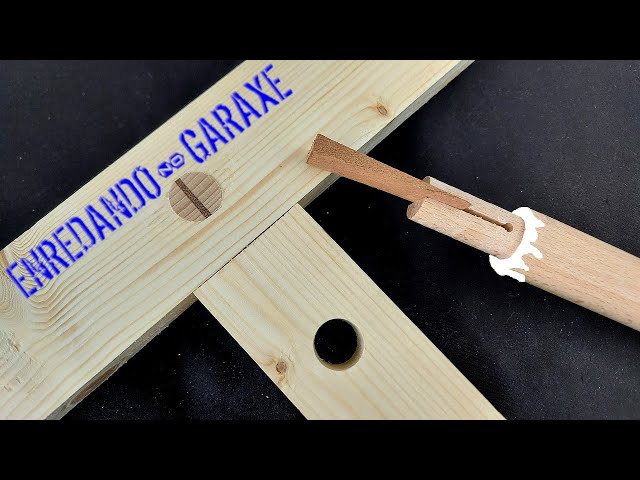 Unexpected Woodworking Technique. Round mortise and tenon joint