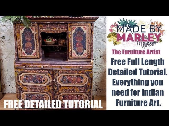 Free Full Length Detailed Tutorial. Everything you need for Indian Furniture Art.