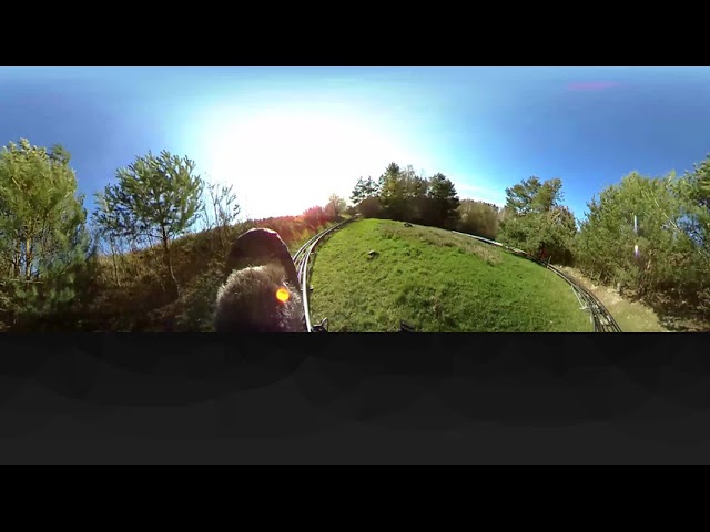 Toboggan "Rodelbahn" run Weissenfels, Germany in 360/3D.