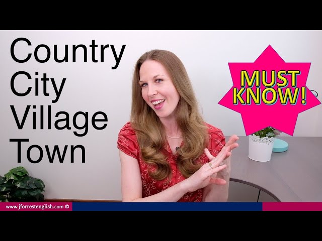 Country, City, Town, Village - Learn English Vocabulary