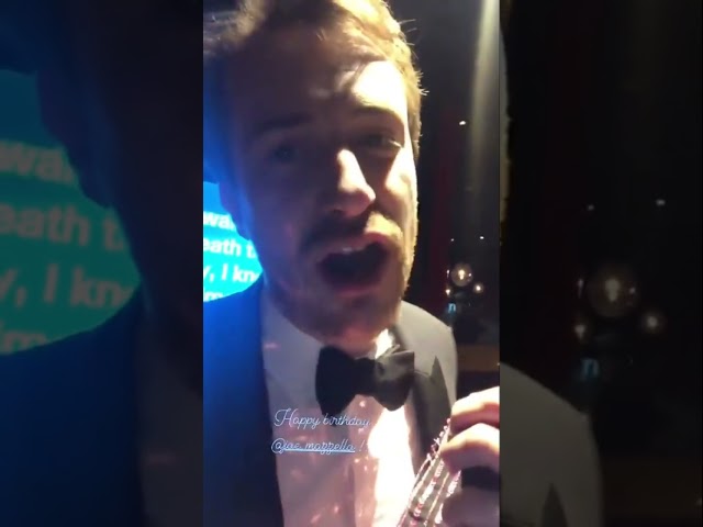 Joe Mazzello drunk singing purple rain