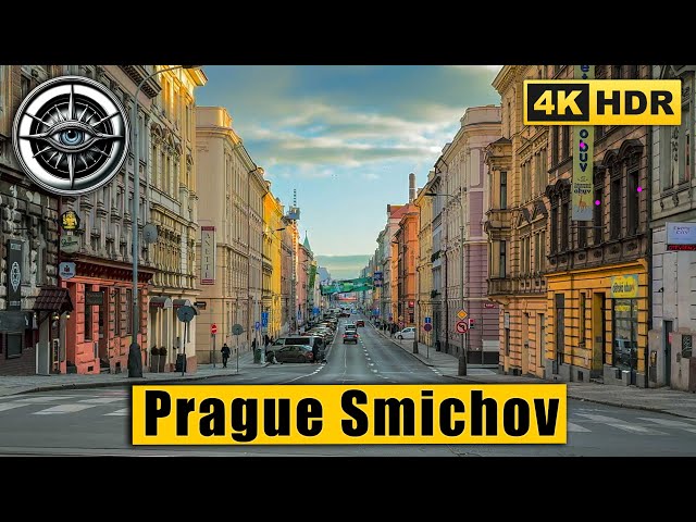 Walking Tour of Smíchov: Between History and Modern Prague 🇨🇿 Czech Republic 4K HDR ASMR