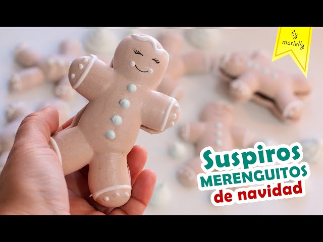 SUSPIROS - MERENGUITOS - MERENGUE COOKIES con formas 🌲 NAVIDAD by Marielly