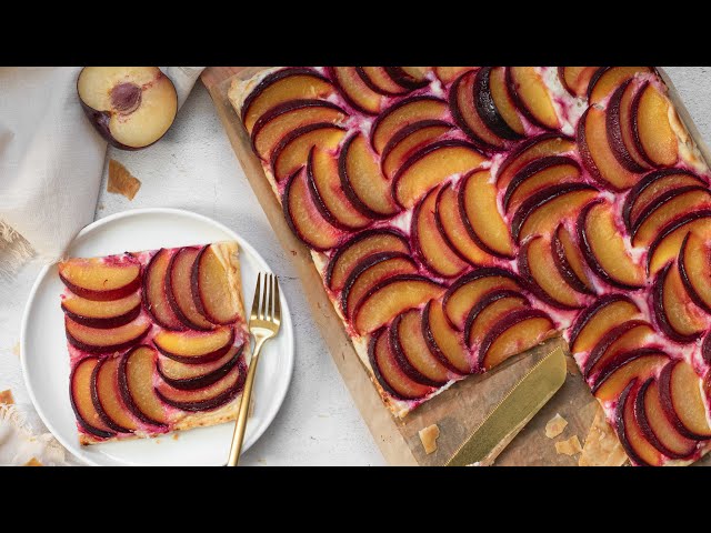 Easy Plum and Cream Cheese Puff Pastry Squares | Delicious Dessert Recipe