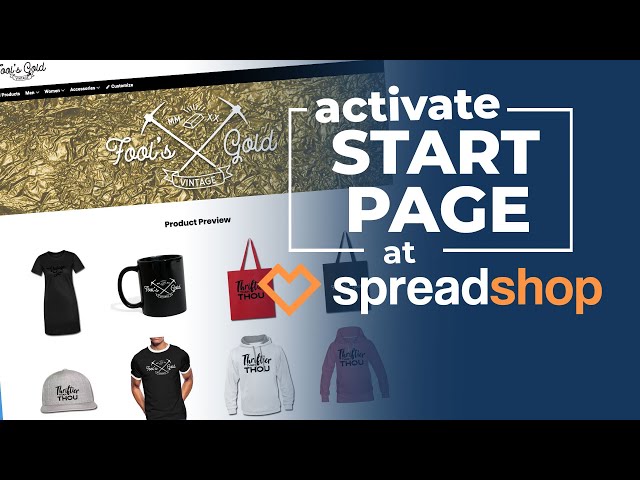 ✅ How to Add A Start Page to Your Spreadshop