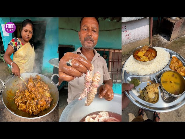 Rs.140 में भरपेट मटन चावल दाल सब्ज़ी चोखा चटनी 😱😱 Ranchi's Hidden Gem Street Food Dhaba